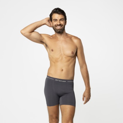 Cueca Boxer Microfibra Sem Costura Cinza