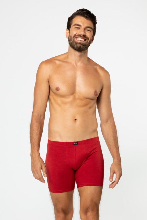 Cueca Boxer Long Cotton Vermelho